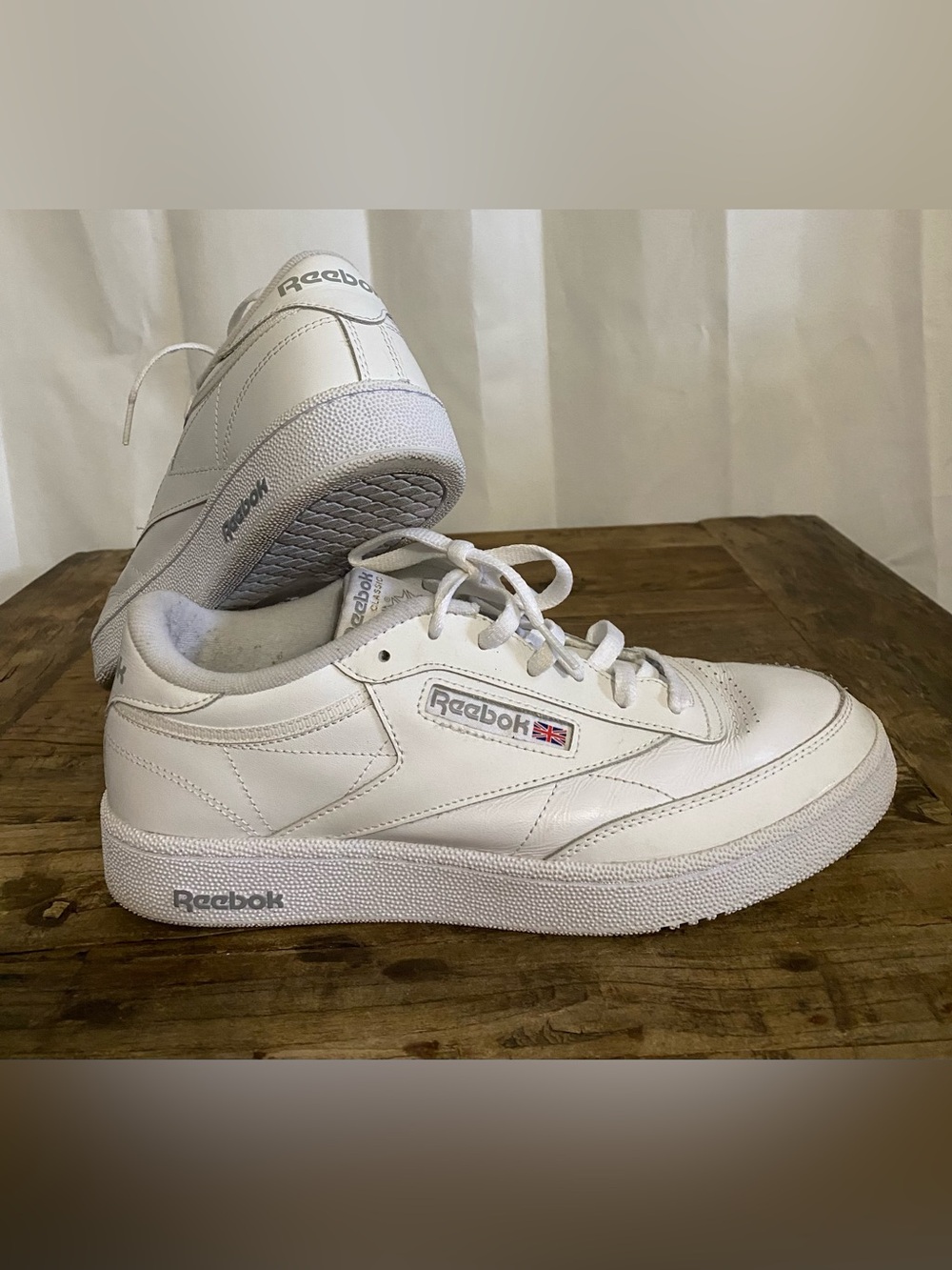 Mens Reebok Club C 85 Athletic Shoe - White / Light Gray size 11